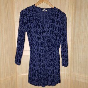 Gap Womens Blue Aztec Chevron Flowy Casual Dress Small